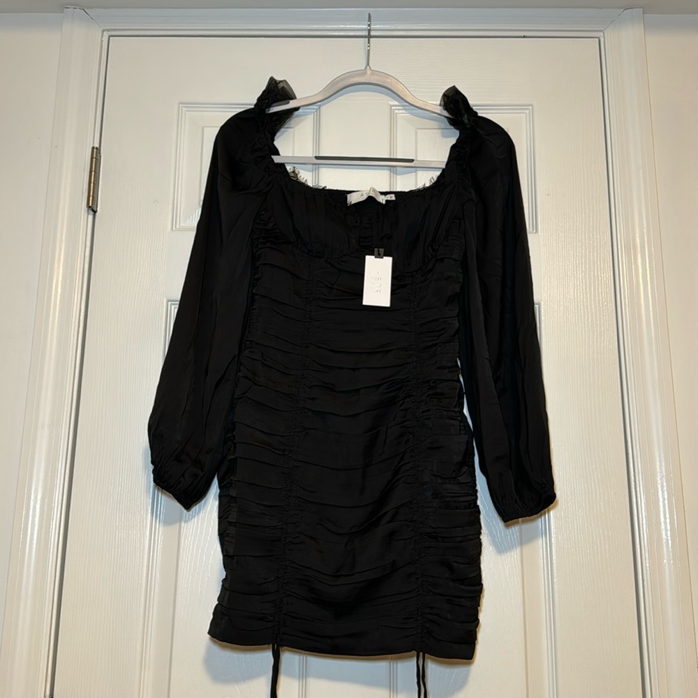 ASTR the Label Mardi Ruched Sweetheart Mini Dress